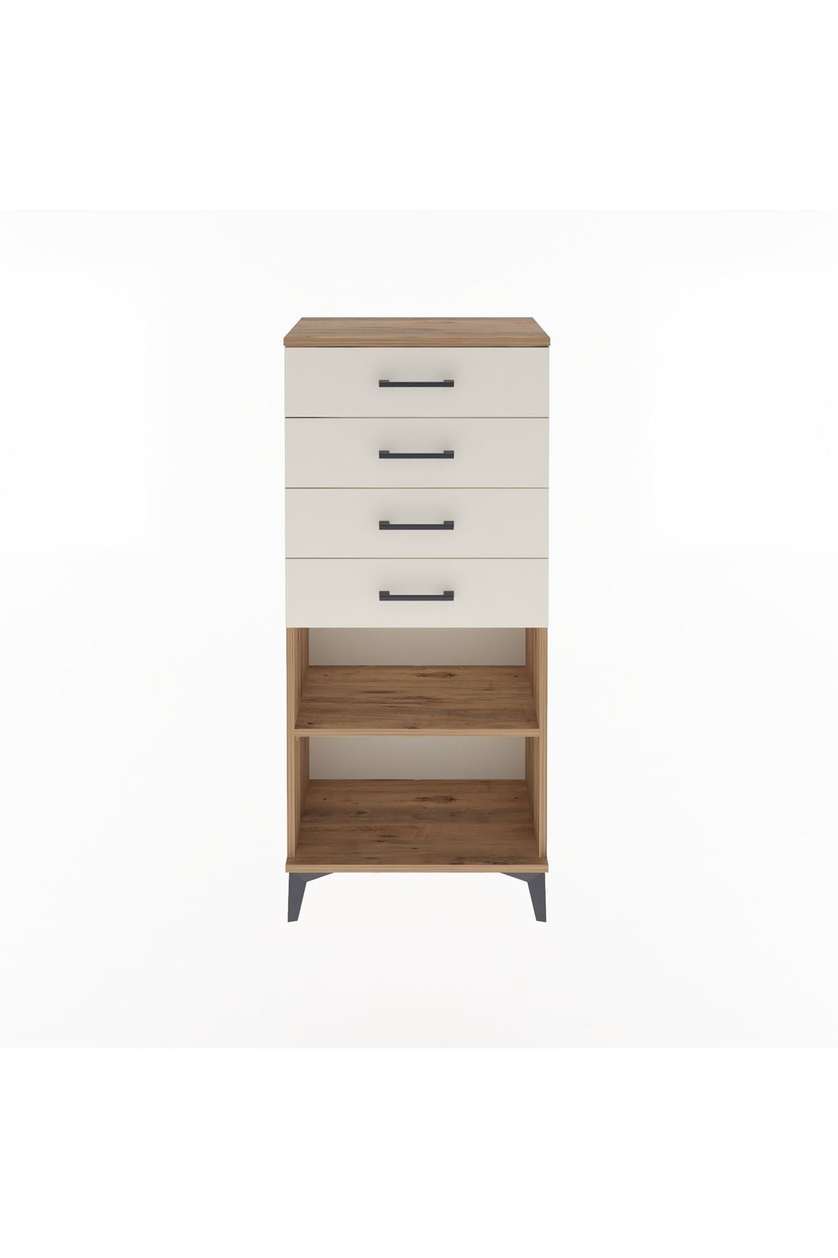 Arges Dolap Tek Raflı 4 Çekmeceli 60x30x134 - S17M058V7A