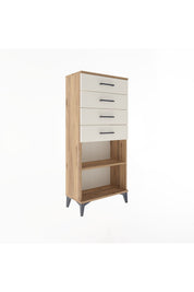 Arges Dolap Tek Raflı 4 Çekmeceli 60x30x134 - S17M058V7A