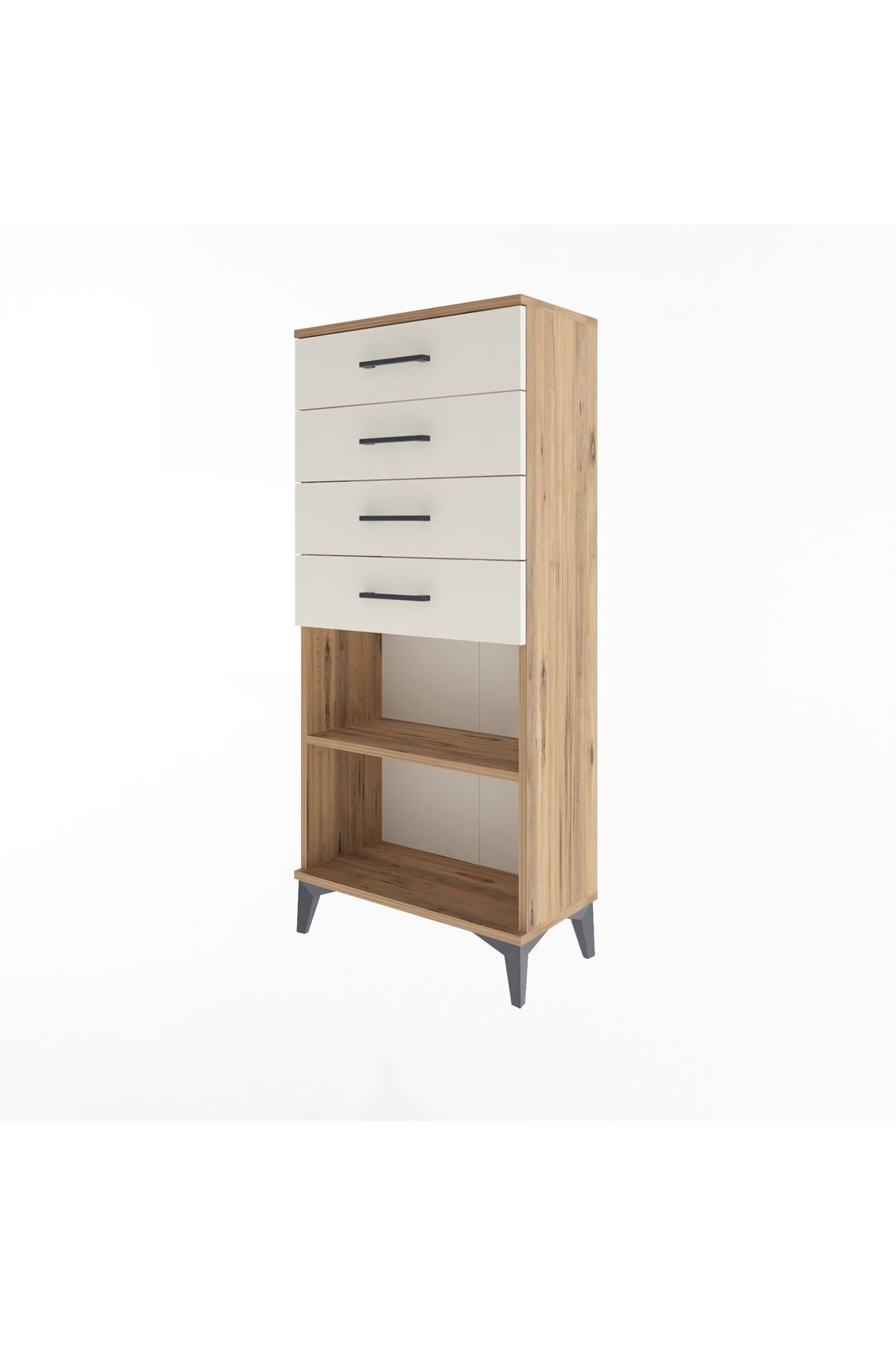 Arges Dolap Tek Raflı 4 Çekmeceli 60x30x134 - S17M058V7A