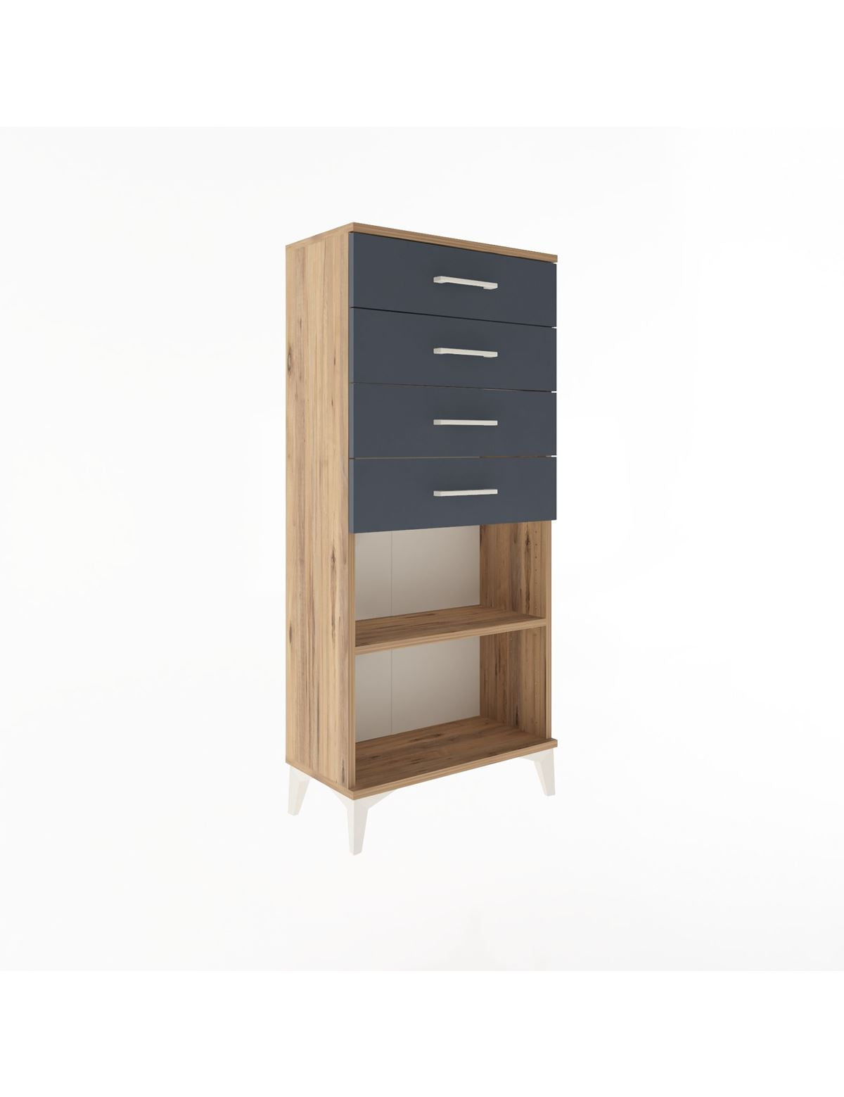 Arges Dolap Tek Raflı 4 Çekmeceli 60x30x134 - S17M058V8A