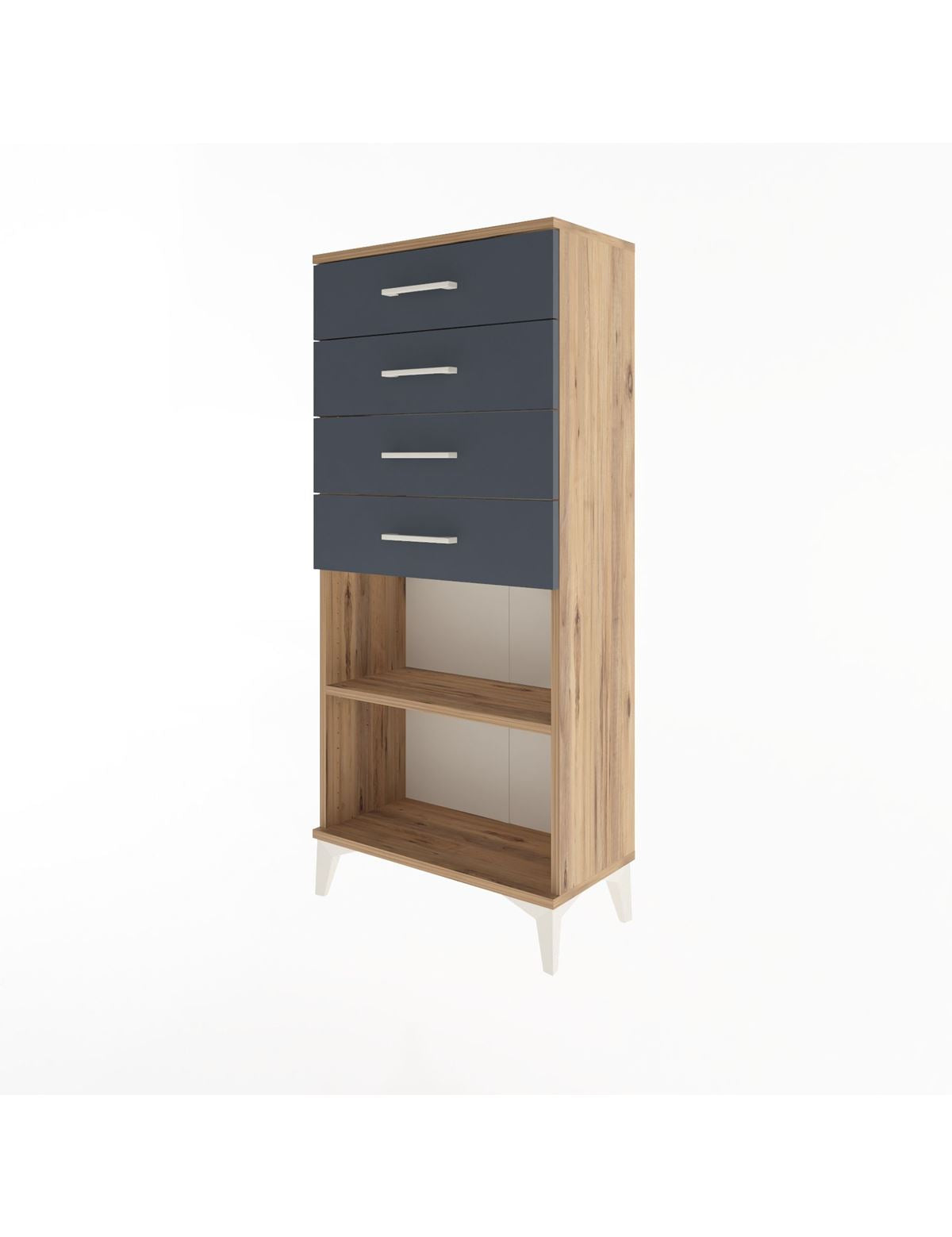 Arges Dolap Tek Raflı 4 Çekmeceli 60x30x134 - S17M058V8A