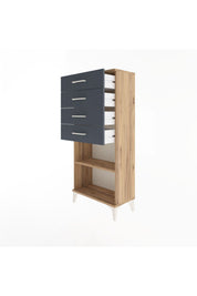 Arges Dolap Tek Raflı 4 Çekmeceli 60x30x134 - S17M058V8A