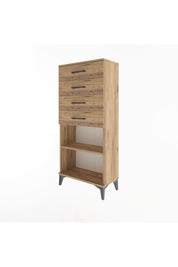 Arges Dolap Tek Raflı 4 Çekmeceli 60x30x134 - S17M058V9A