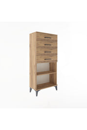 Arges Dolap Tek Raflı 4 Çekmeceli 60x30x134 - S17M058V9A