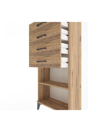 Arges Dolap Tek Raflı 4 Çekmeceli 60x30x134 - S17M058V9A