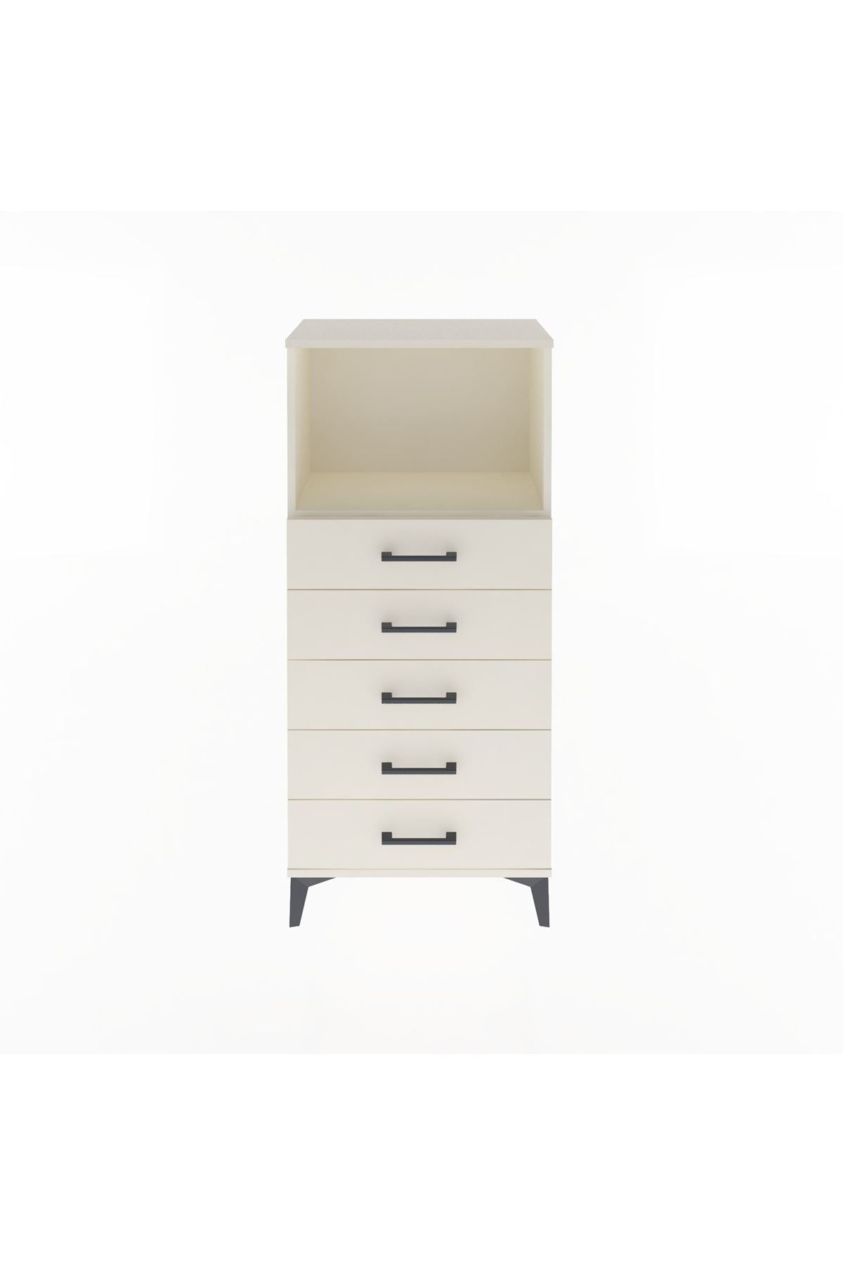 Arges Dolap Tek Raflı 5 Çekmeceli 60x30x134 - S17M059V1A