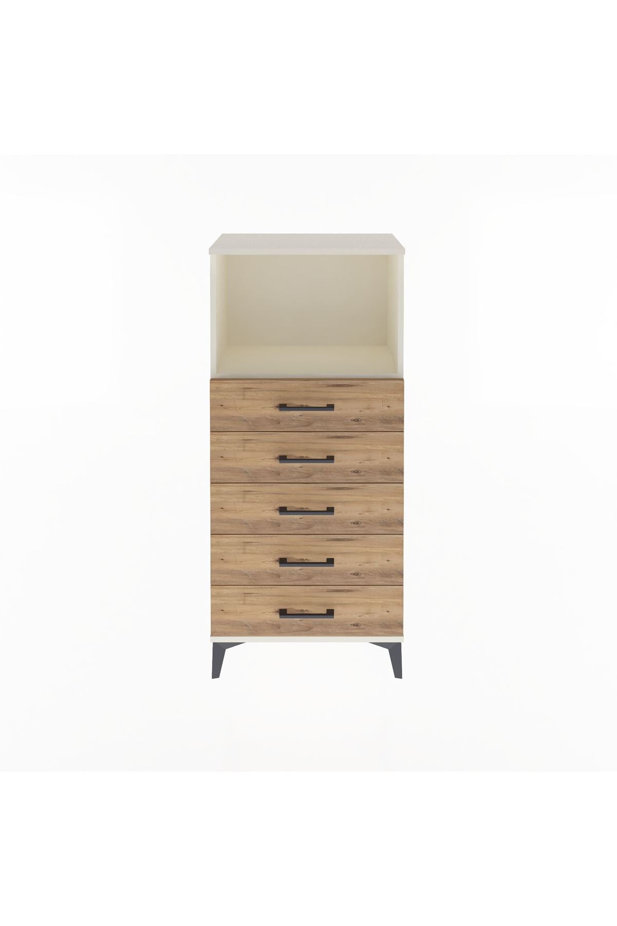 Arges Dolap Tek Raflı 5 Çekmeceli 60x30x134 - S17M059V3A