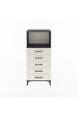 Arges Dolap Tek Raflı 5 Çekmeceli 60x30x134