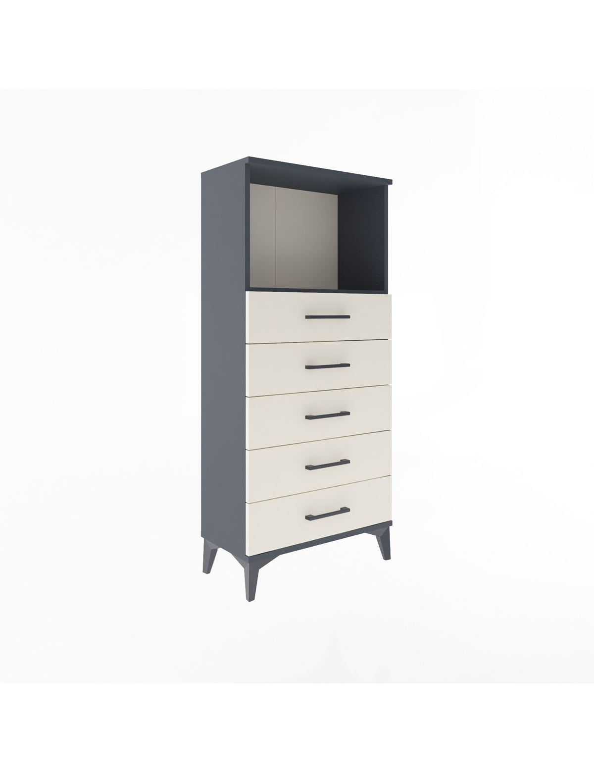 Arges Dolap Tek Raflı 5 Çekmeceli 60x30x134 - S17M059V4A