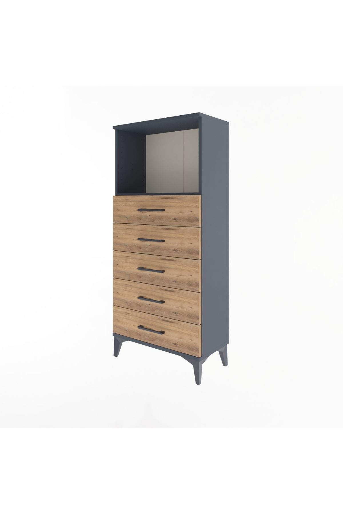 Arges Dolap Tek Raflı 5 Çekmeceli 60x30x134 - S17M059V6A
