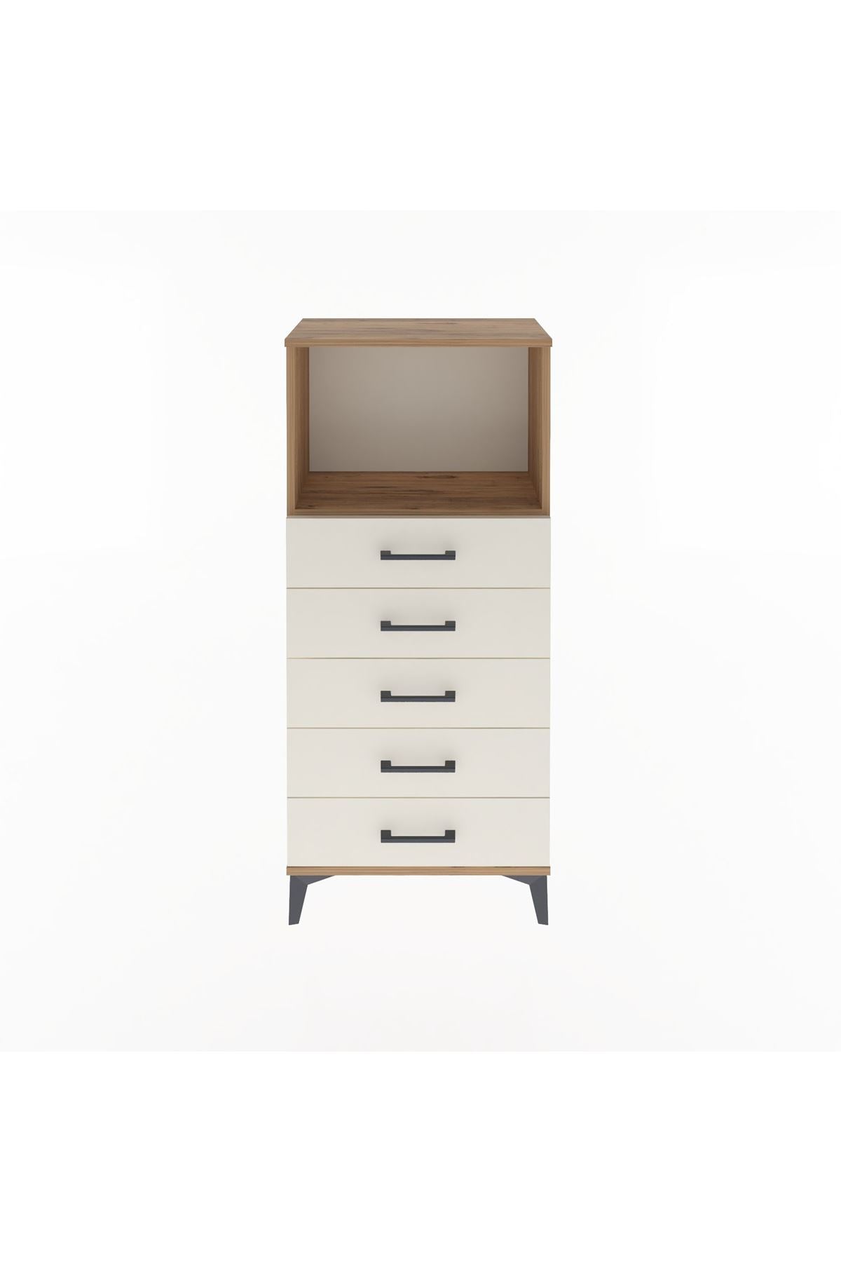 Arges Dolap Tek Raflı 5 Çekmeceli 60x30x134 - S17M059V7A