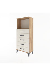 Arges Dolap Tek Raflı 5 Çekmeceli 60x30x134 - S17M059V7A