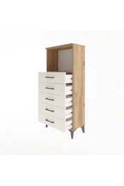 Arges Dolap Tek Raflı 5 Çekmeceli 60x30x134 - S17M059V7A