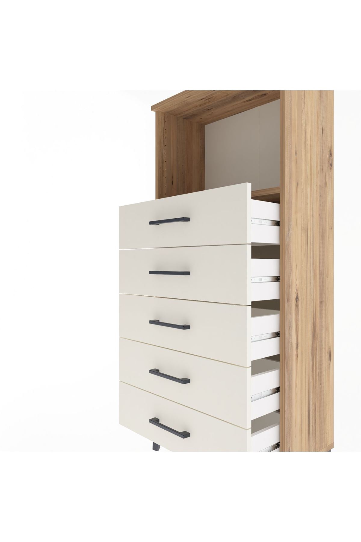 Arges Dolap Tek Raflı 5 Çekmeceli 60x30x134 - S17M059V7A