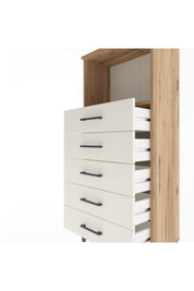 Arges Dolap Tek Raflı 5 Çekmeceli 60x30x134 - S17M059V7A