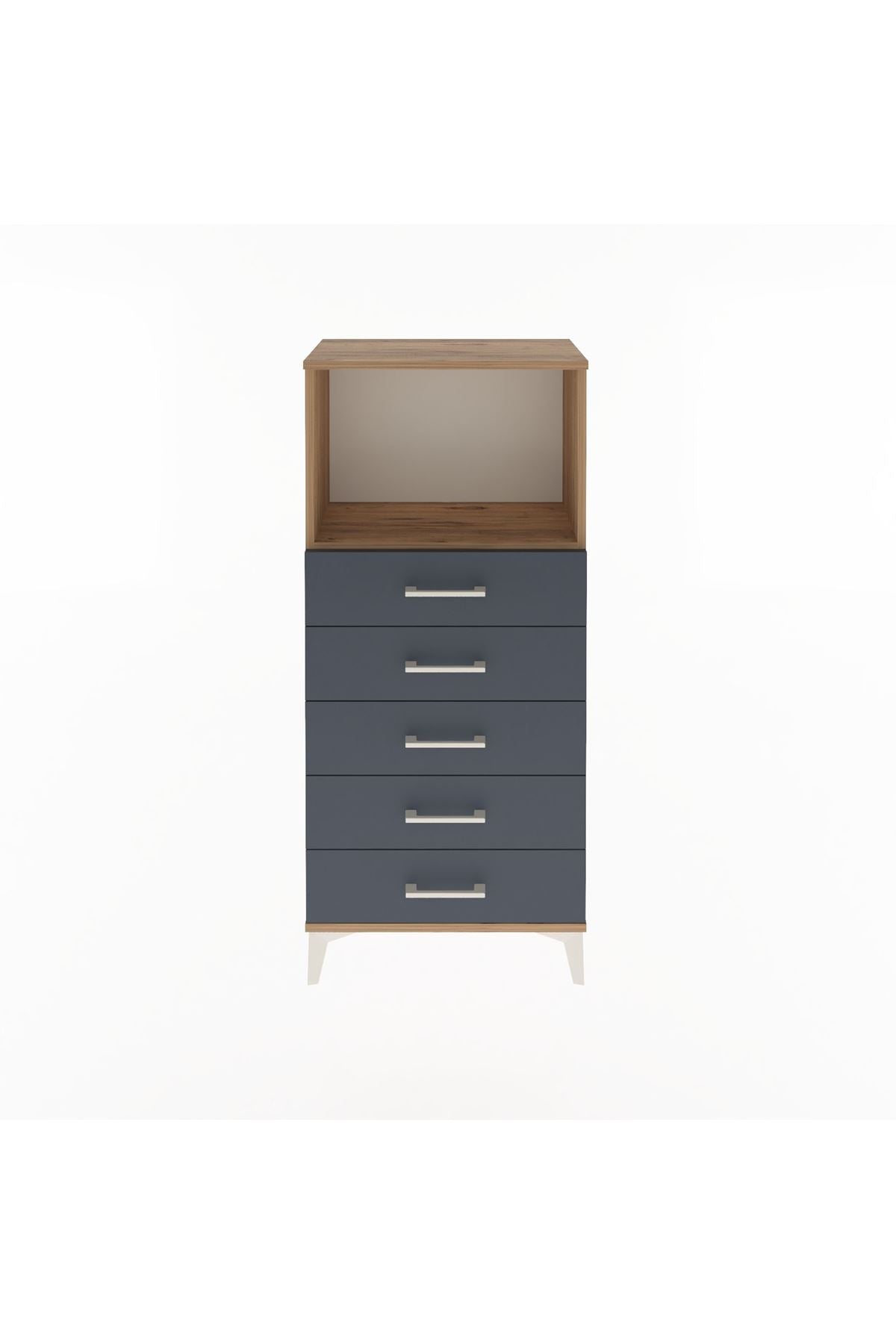 Arges Dolap Tek Raflı 5 Çekmeceli 60x30x134 - S17M059V8A