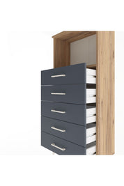 Arges Dolap Tek Raflı 5 Çekmeceli 60x30x134 - S17M059V8A