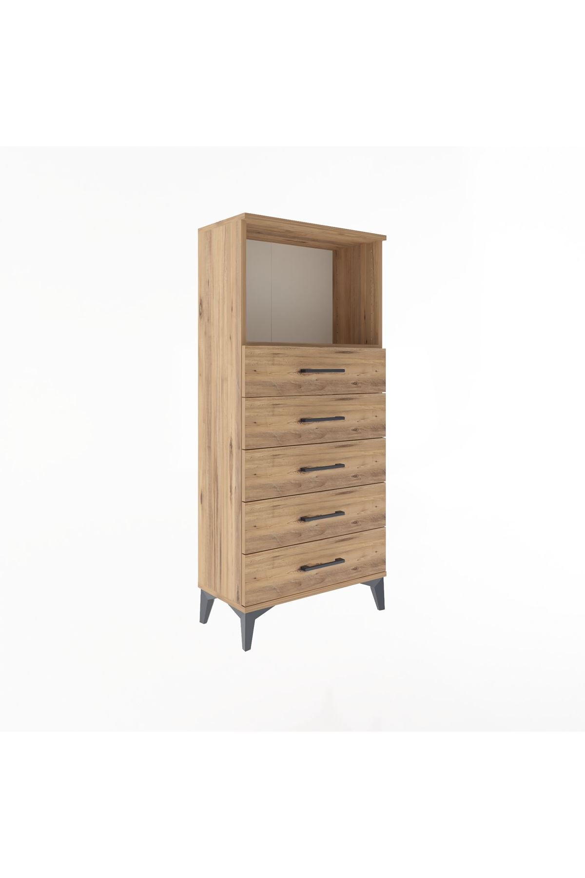 Arges Dolap Tek Raflı 5 Çekmeceli 60x30x134 - S17M059V9A
