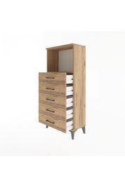 Arges Dolap Tek Raflı 5 Çekmeceli 60x30x134 - S17M059V9A