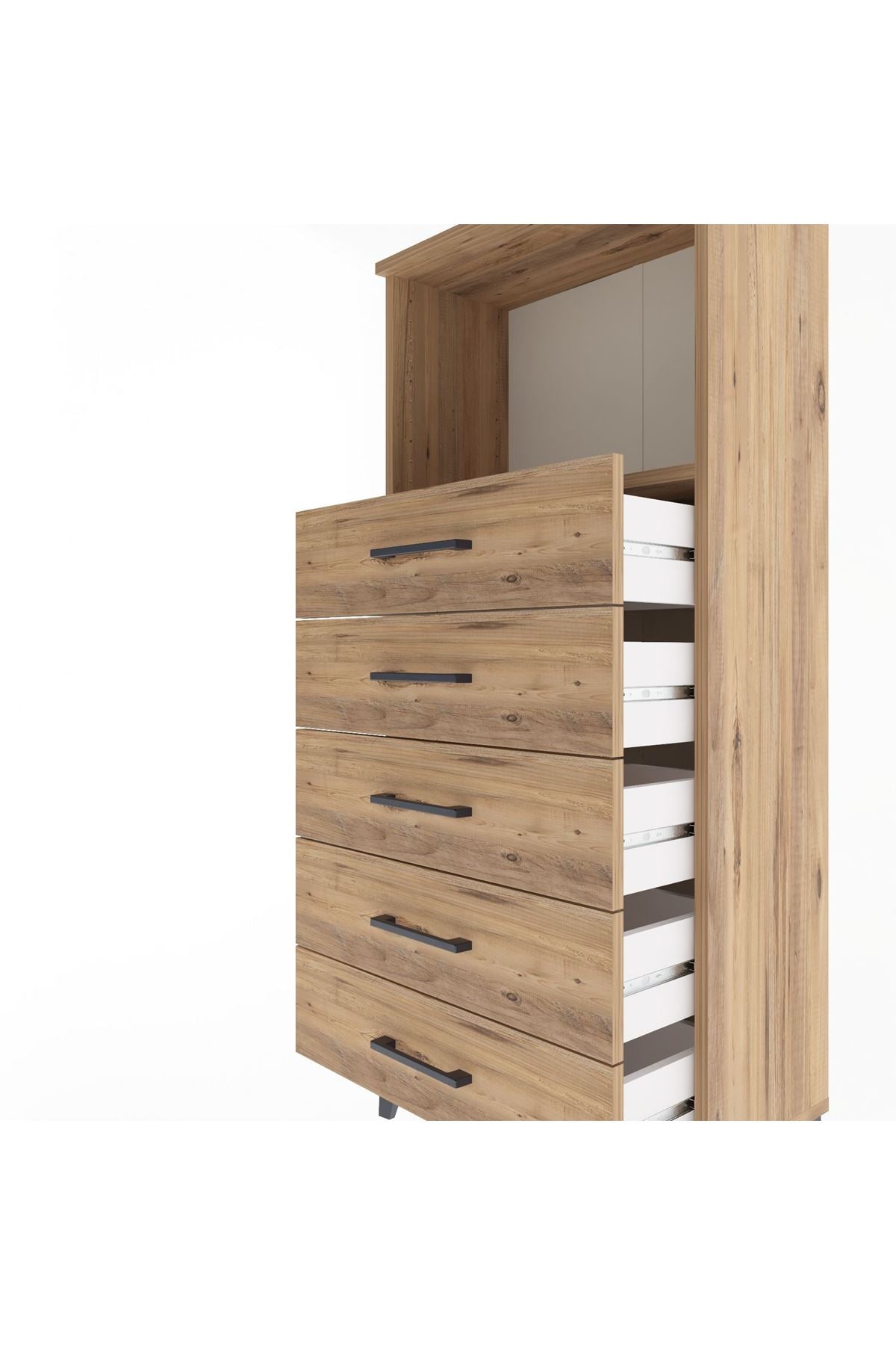 Arges Dolap Tek Raflı 5 Çekmeceli 60x30x134 - S17M059V9A