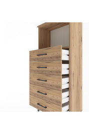 Arges Dolap Tek Raflı 5 Çekmeceli 60x30x134 - S17M059V9A