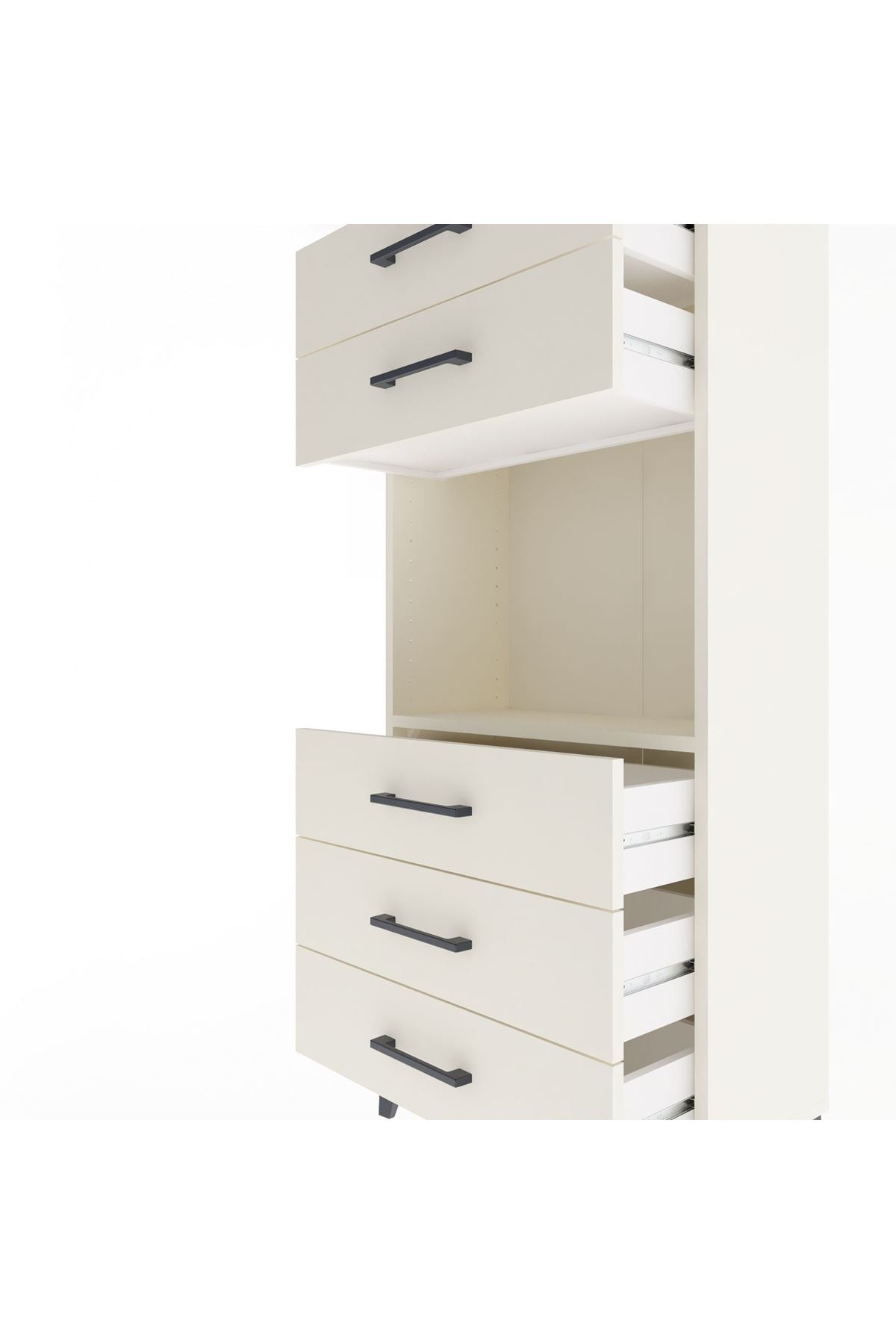 Arges Dolap Tek Raflı 5 Çekmeceli 60x30x134 - S17M060V1A