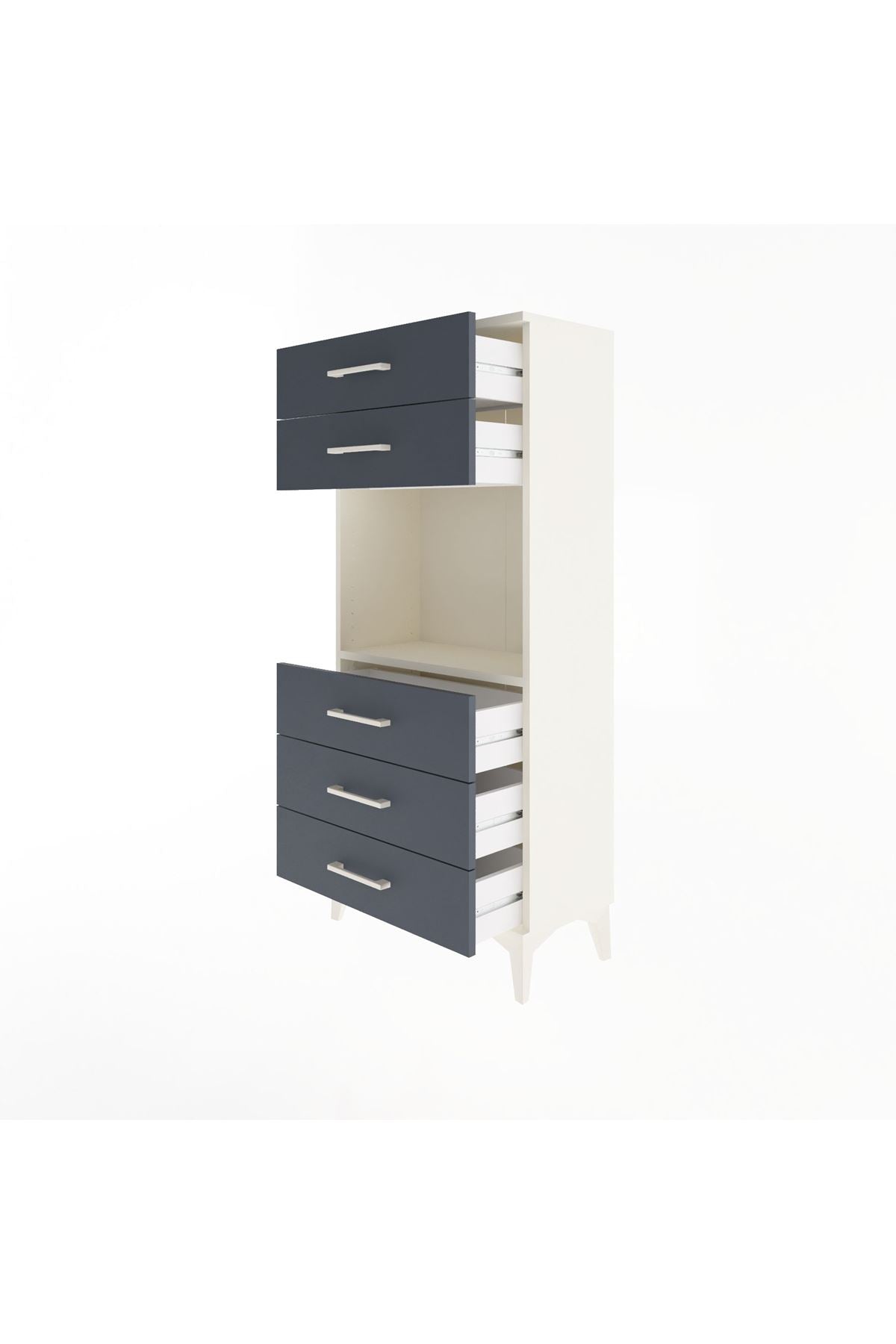 Arges Dolap Tek Raflı 5 Çekmeceli 60x30x134 - S17M060V2A