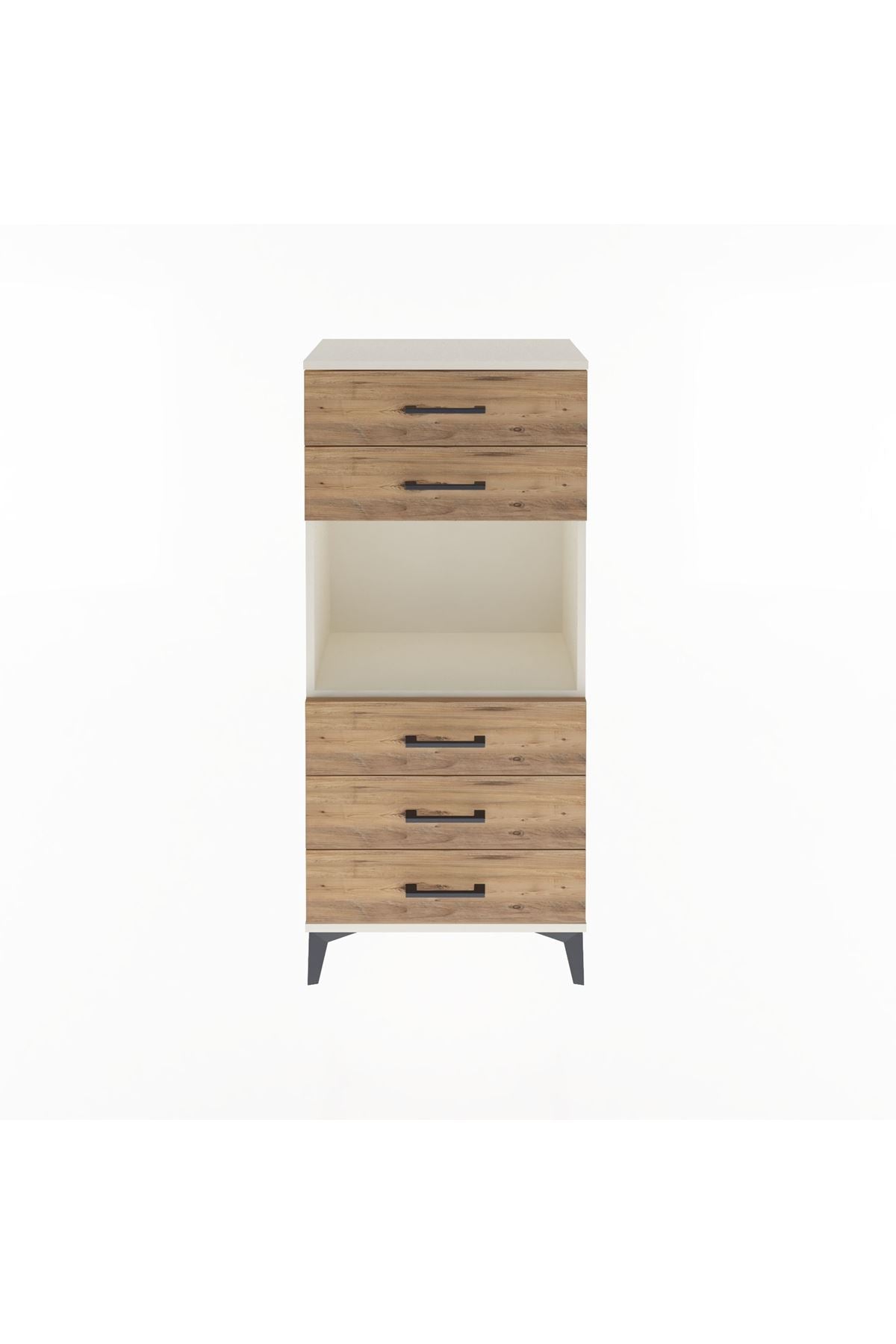 Arges Dolap Tek Raflı 5 Çekmeceli 60x30x134 - S17M060V3A