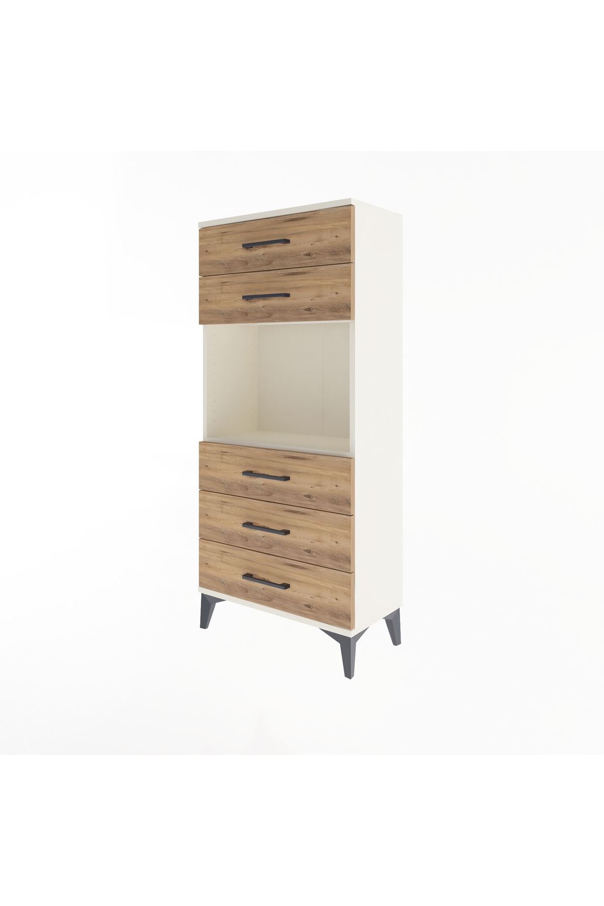 Arges Dolap Tek Raflı 5 Çekmeceli 60x30x134 - S17M060V3A