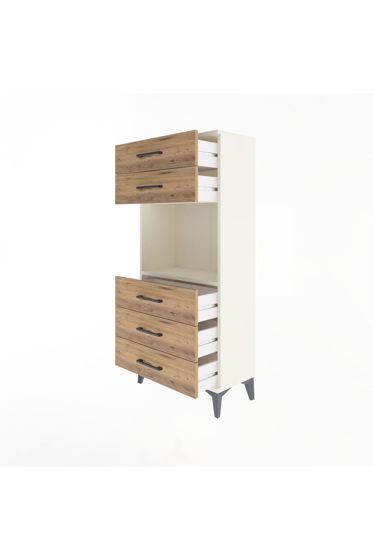 Arges Dolap Tek Raflı 5 Çekmeceli 60x30x134 - S17M060V3A