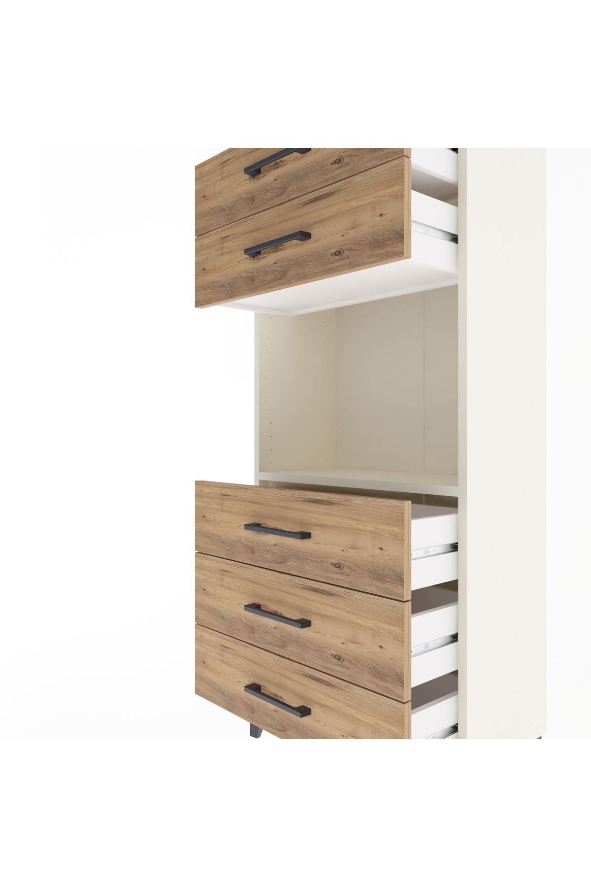 Arges Dolap Tek Raflı 5 Çekmeceli 60x30x134 - S17M060V3A