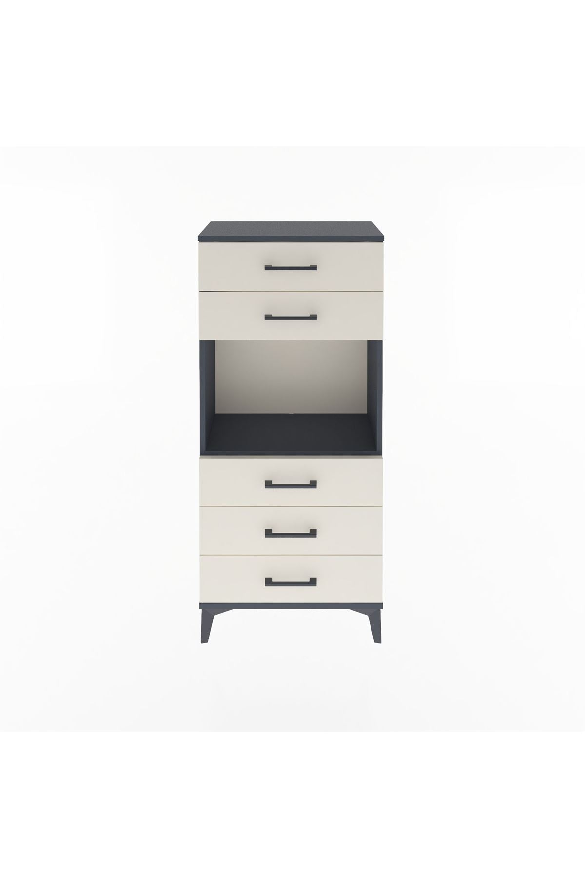 Arges Dolap Tek Raflı 5 Çekmeceli 60x30x134 - S17M060V4A