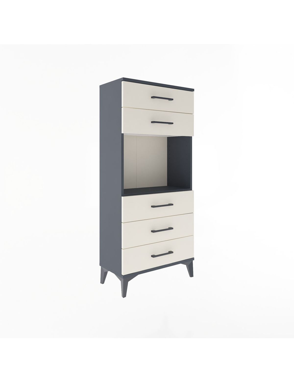 Arges Dolap Tek Raflı 5 Çekmeceli 60x30x134 - S17M060V4A