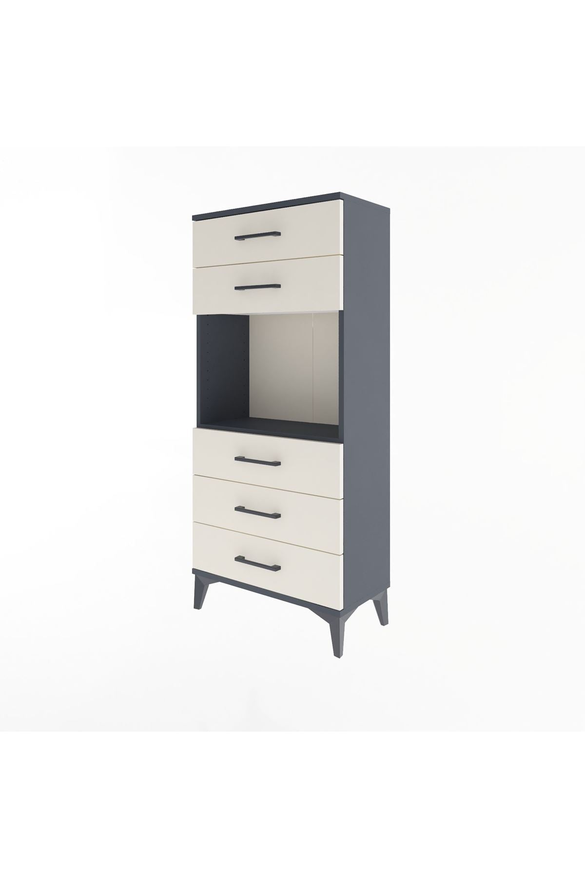 Arges Dolap Tek Raflı 5 Çekmeceli 60x30x134 - S17M060V4A