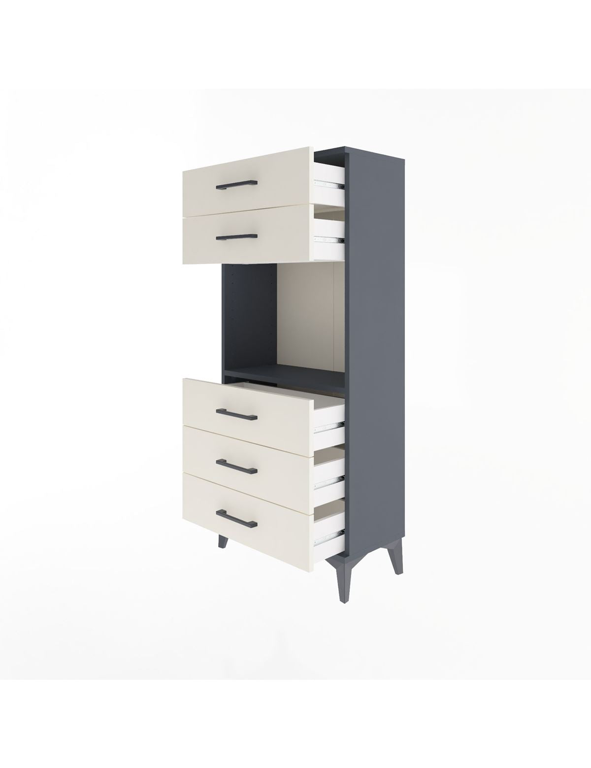 Arges Dolap Tek Raflı 5 Çekmeceli 60x30x134 - S17M060V4A