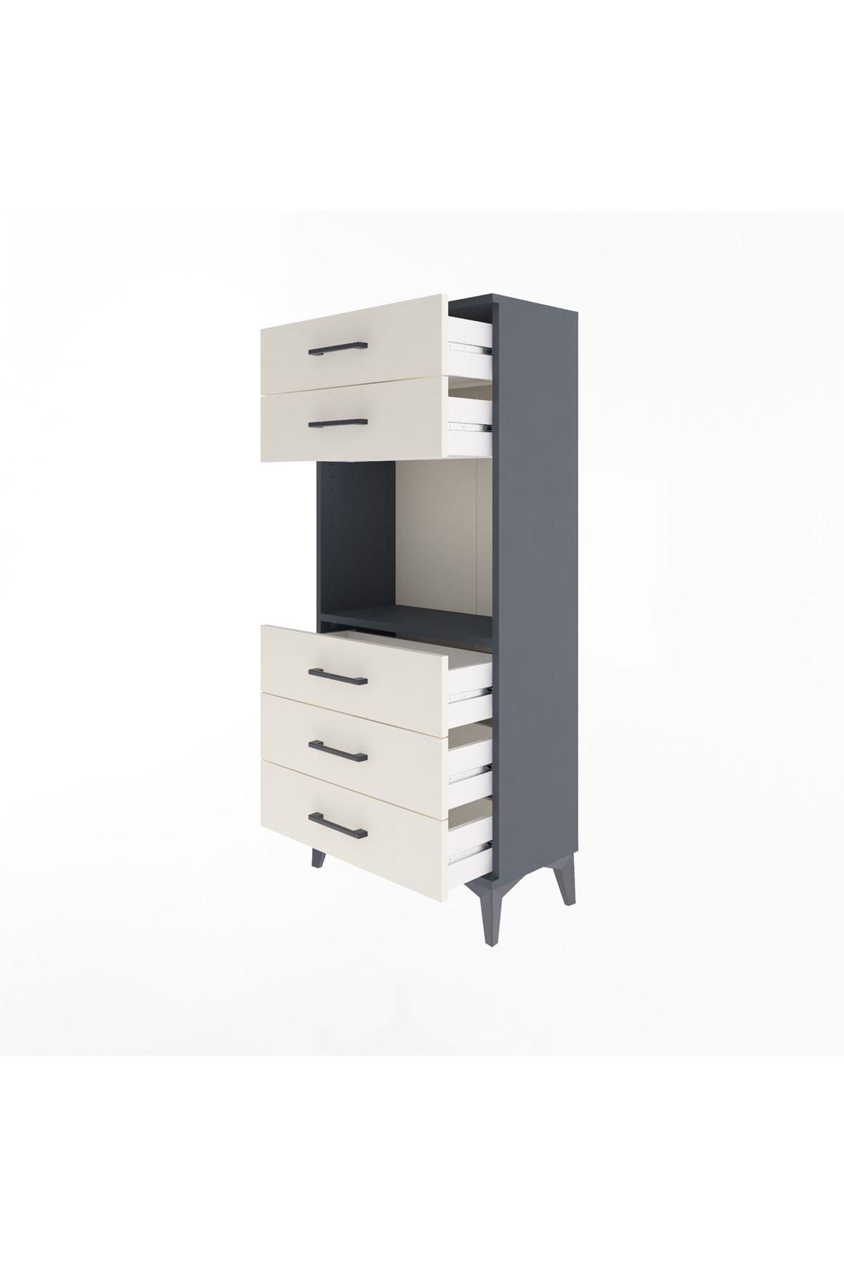 Arges Dolap Tek Raflı 5 Çekmeceli 60x30x134 - S17M060V4A