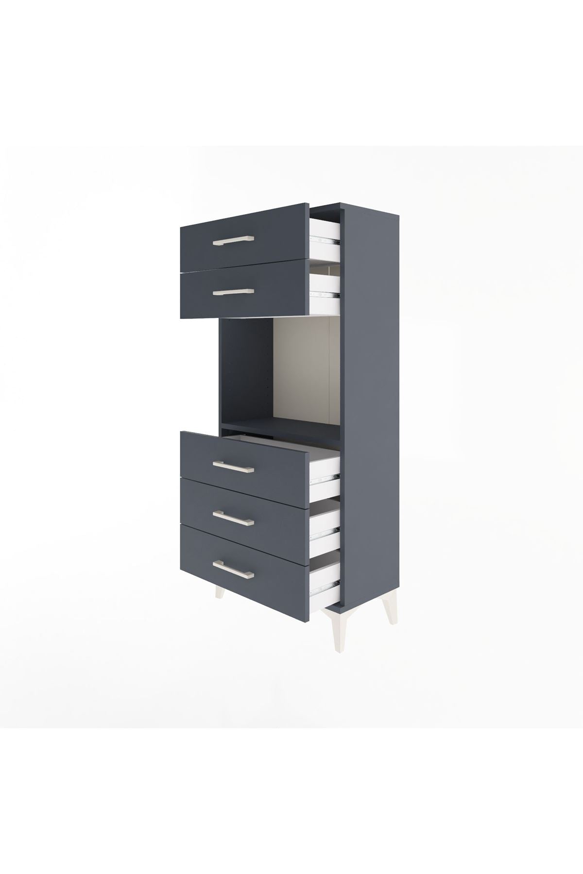 Arges Dolap Tek Raflı 5 Çekmeceli 60x30x134 - S17M060V5A