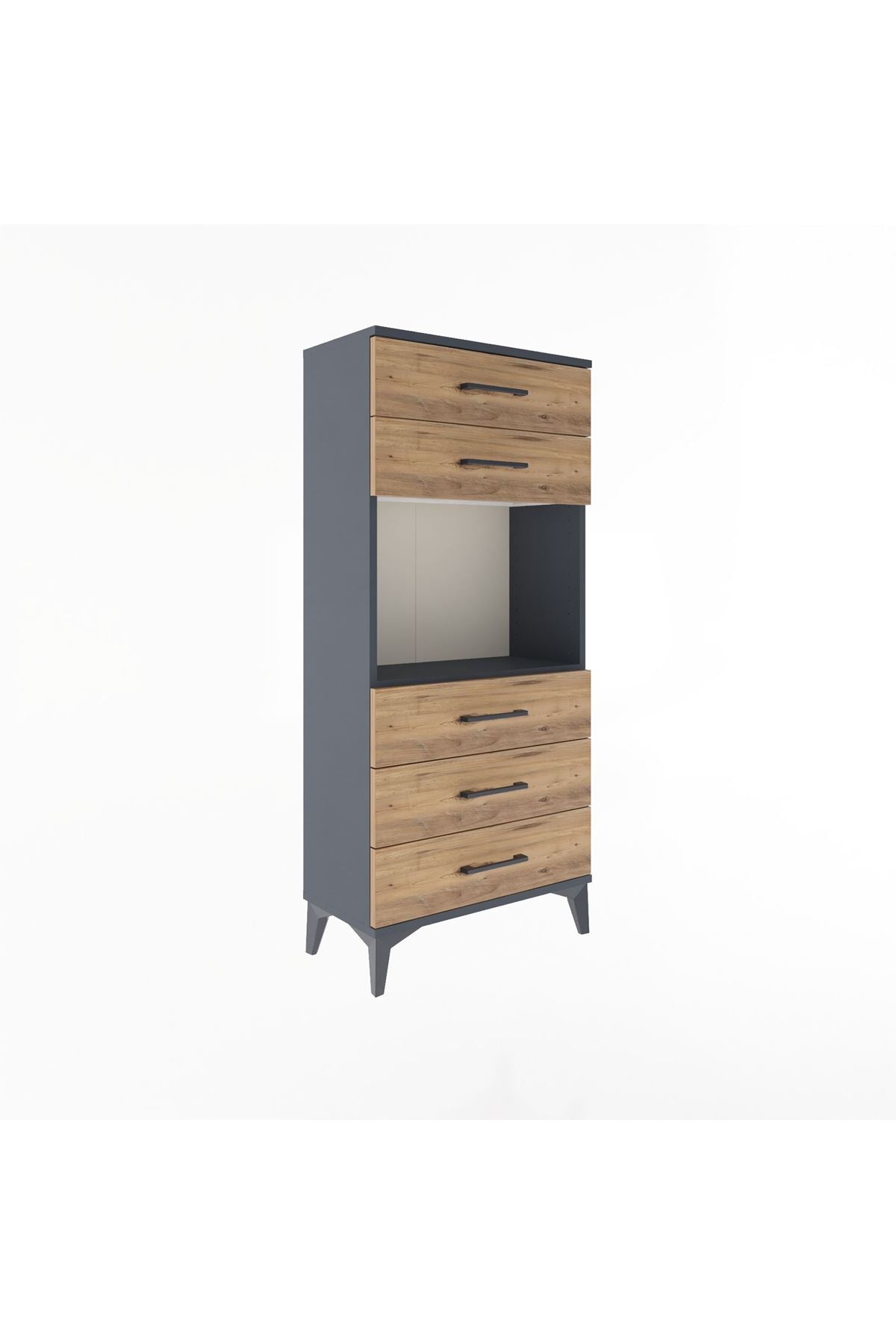 Arges Dolap Tek Raflı 5 Çekmeceli 60x30x134 - S17M060V6A
