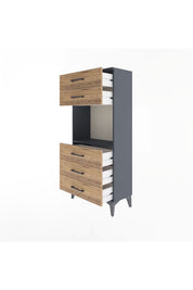 Arges Dolap Tek Raflı 5 Çekmeceli 60x30x134 - S17M060V6A