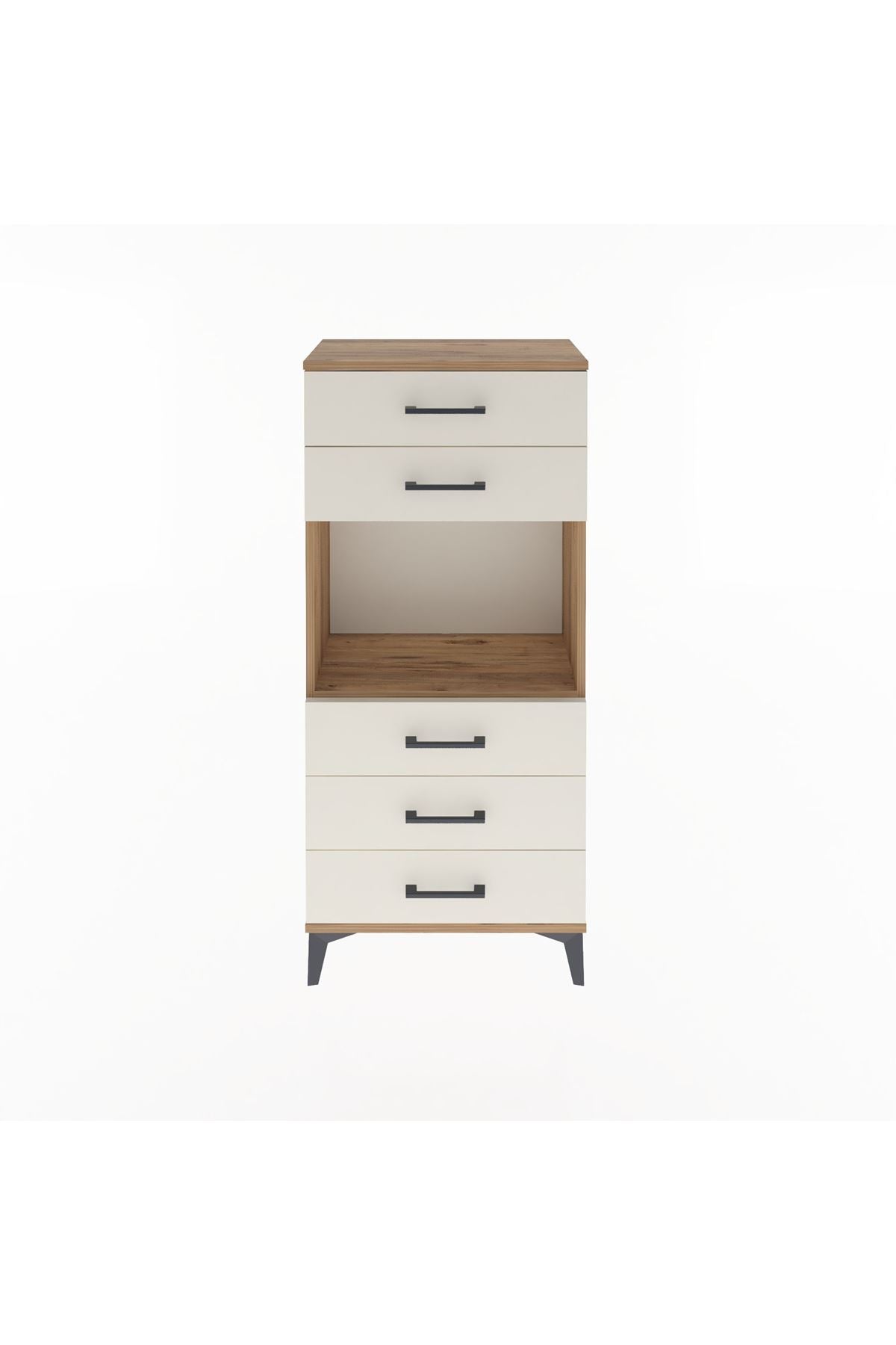 Arges Dolap Tek Raflı 5 Çekmeceli 60x30x134 - S17M060V7A