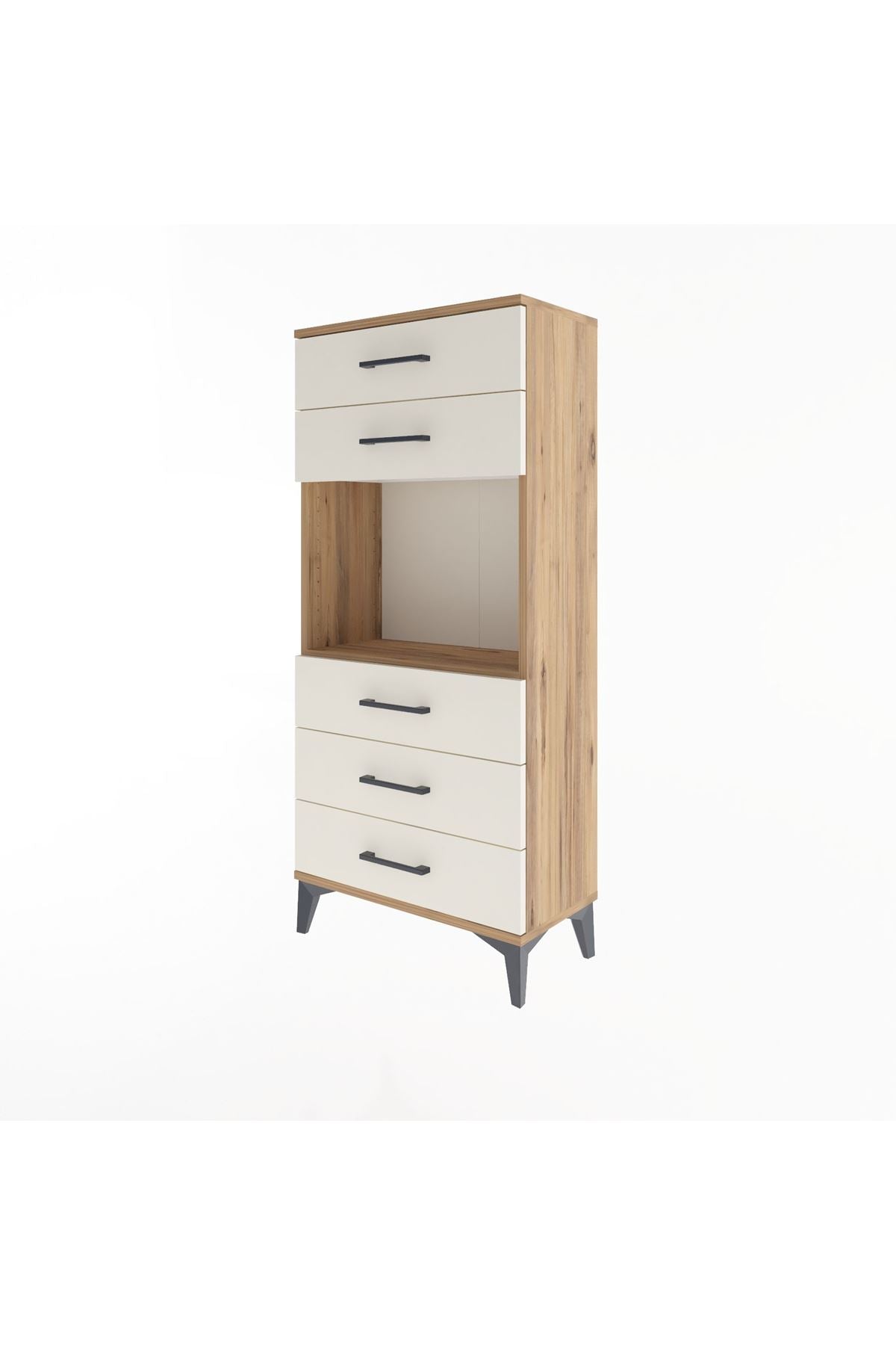 Arges Dolap Tek Raflı 5 Çekmeceli 60x30x134 - S17M060V7A