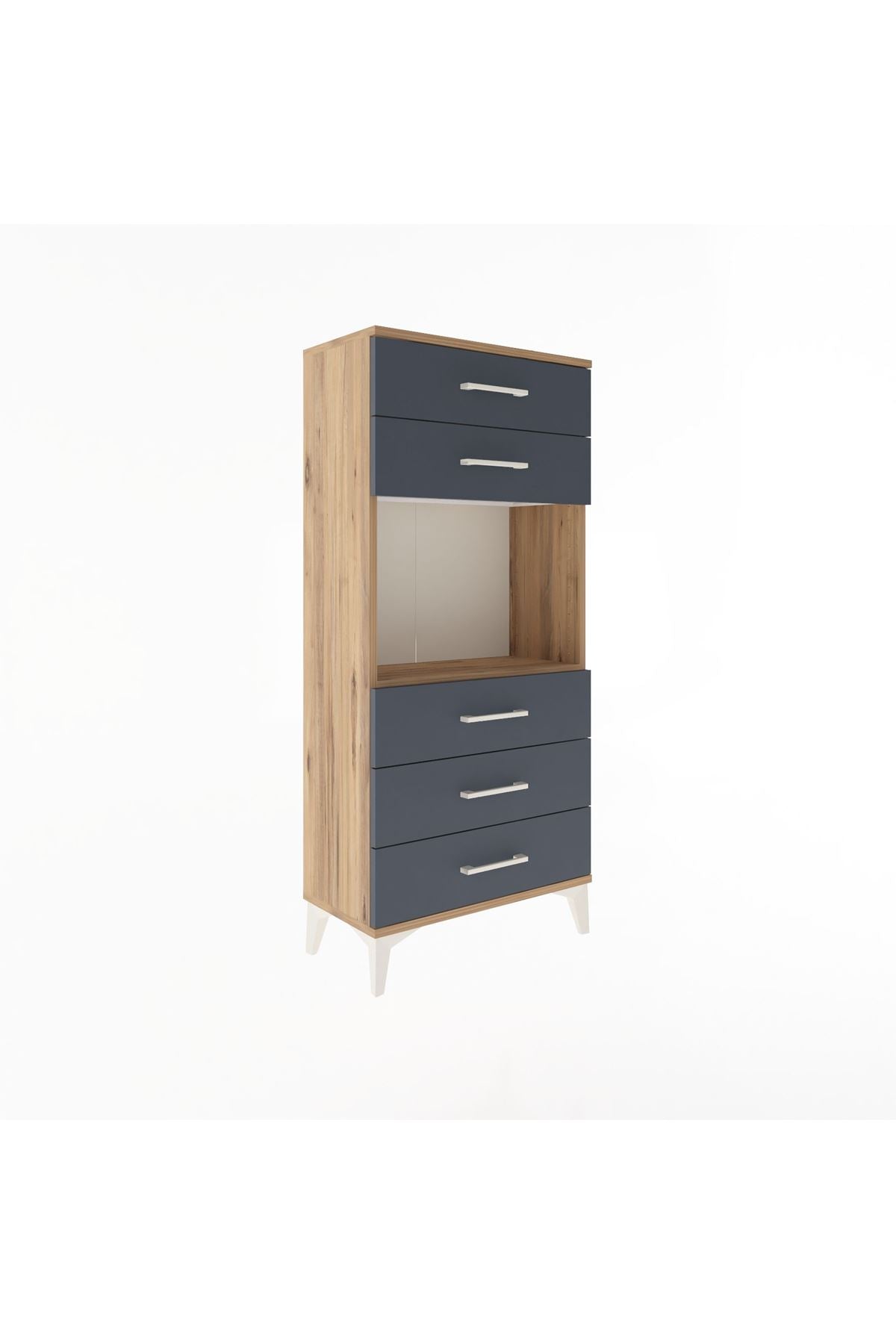 Arges Dolap Tek Raflı 5 Çekmeceli 60x30x134 - S17M060V8A