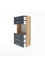 Arges Dolap Tek Raflı 5 Çekmeceli 60x30x134 - S17M060V8A
