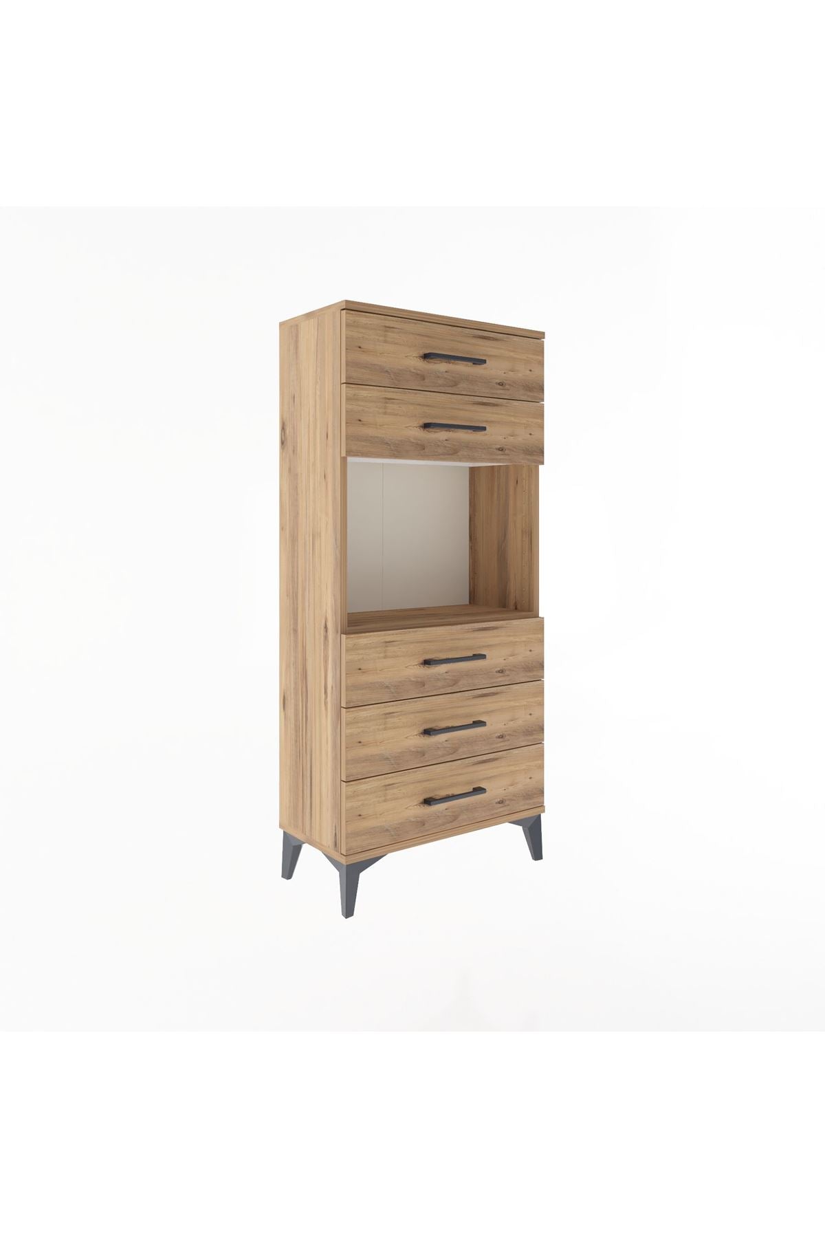 Arges Dolap Tek Raflı 5 Çekmeceli 60x30x134 - S17M060V9A