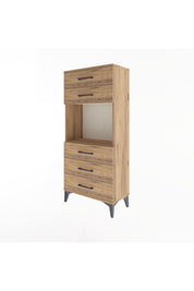 Arges Dolap Tek Raflı 5 Çekmeceli 60x30x134 - S17M060V9A