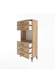 Arges Dolap Tek Raflı 5 Çekmeceli 60x30x134 - S17M060V9A