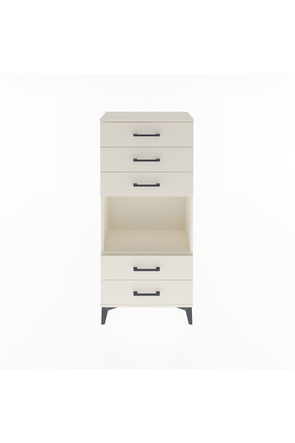 Arges Dolap Tek Raflı 5 Çekmeceli 60x30x134 - S17M061V1A