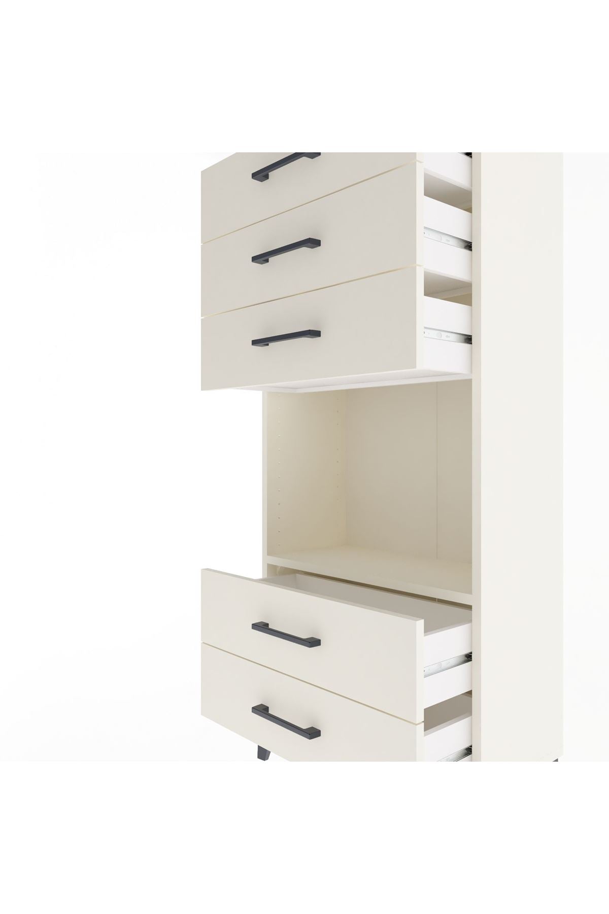 Arges Dolap Tek Raflı 5 Çekmeceli 60x30x134 - S17M061V1A