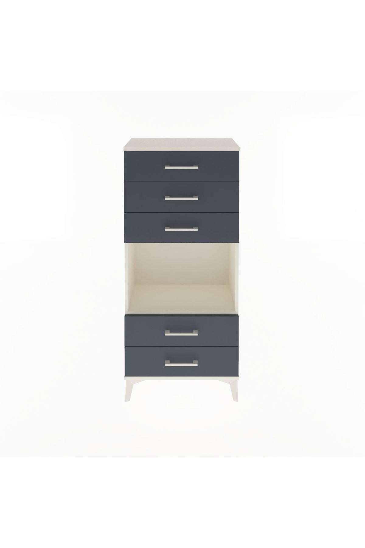 Arges Dolap Tek Raflı 5 Çekmeceli 60x30x134 - S17M061V2A