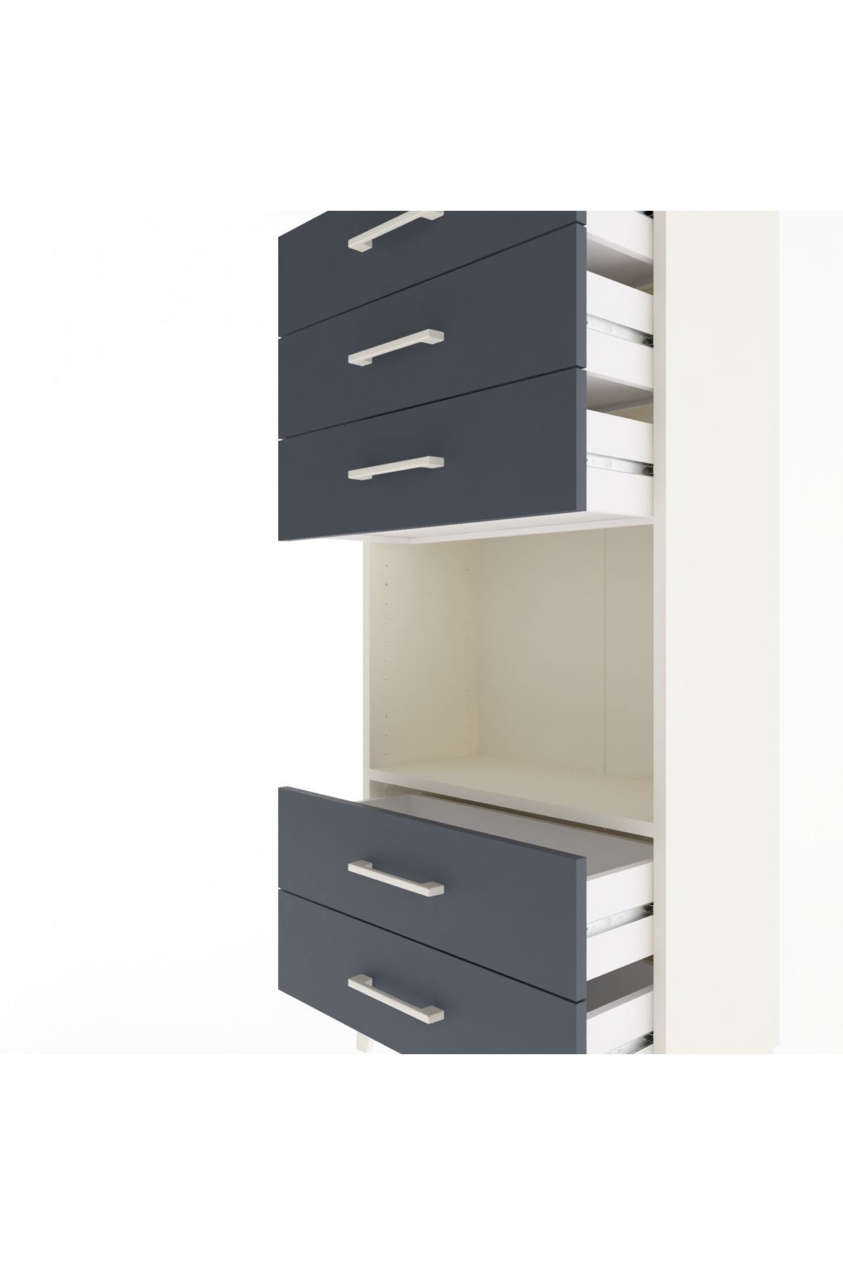 Arges Dolap Tek Raflı 5 Çekmeceli 60x30x134 - S17M061V2A